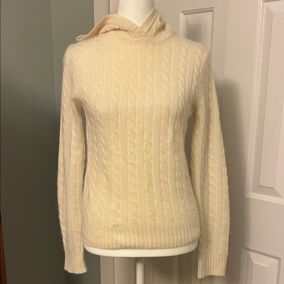 J. Crew Sweaters - Vintage J. Crew Cable Knit Hoodie Sweater